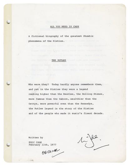 All You Need Is Cash Early Drafts