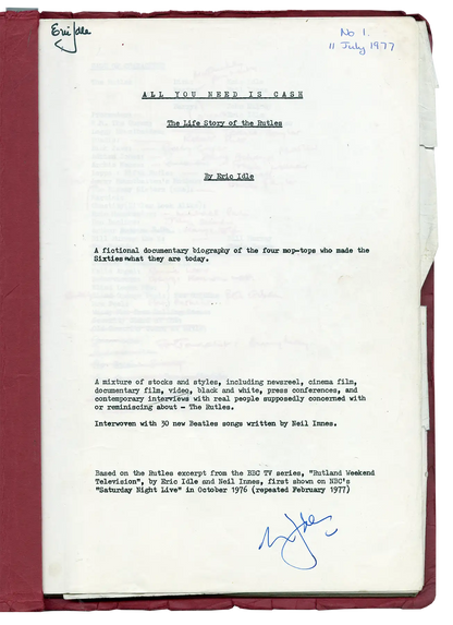 All You Need Is Cash Early Drafts