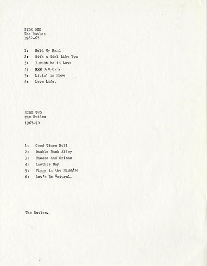 The Rutles LP Documents