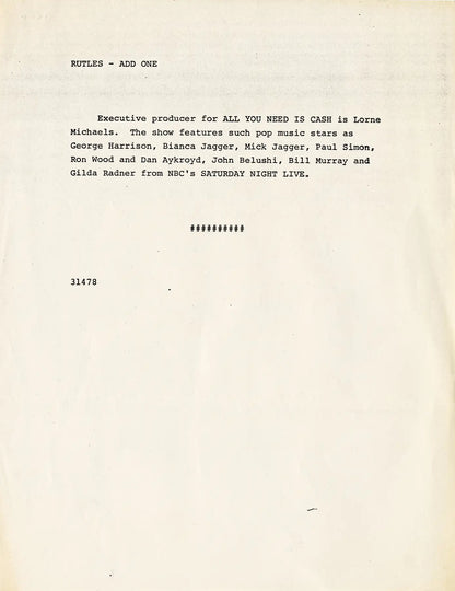 The Rutles LP Documents