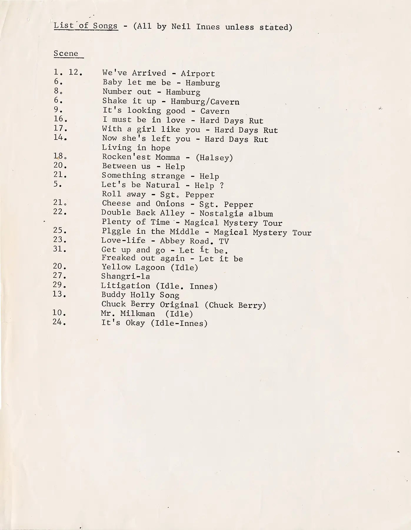 Production Documents