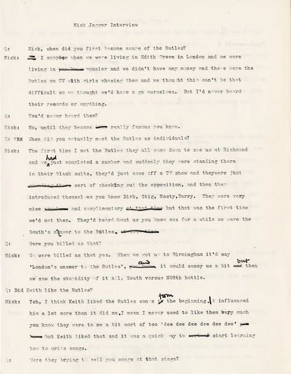 Jagger and Simon Transcripts