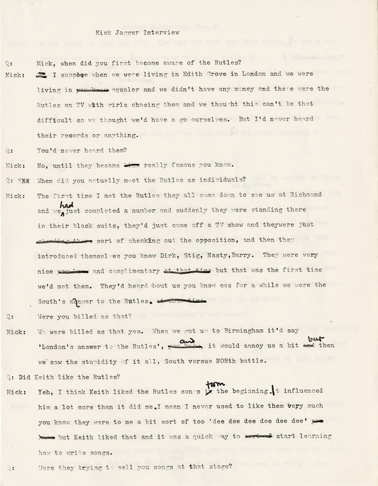 Jagger and Simon Transcripts
